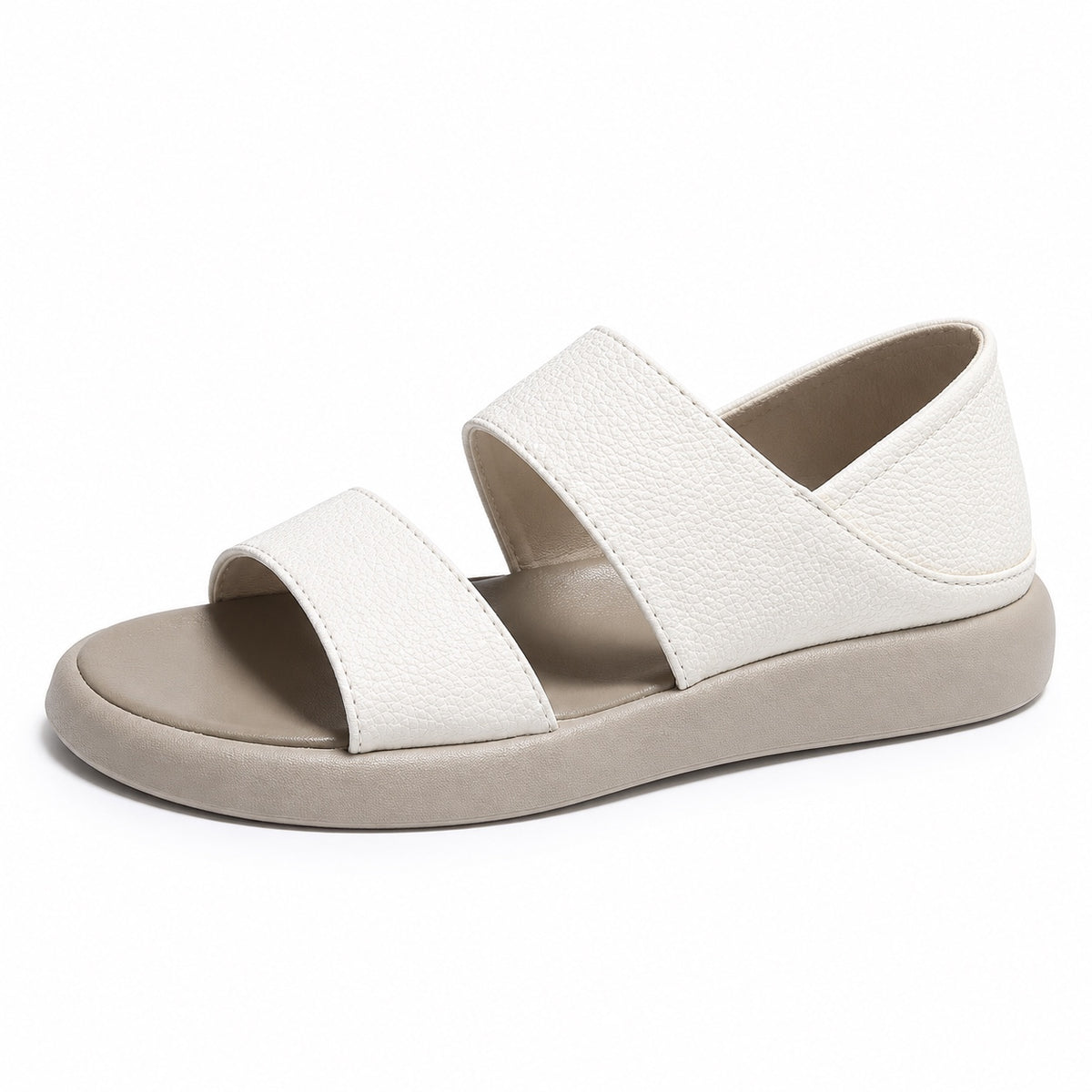 Pena – Unisex Wide Toe Box Sandals in White