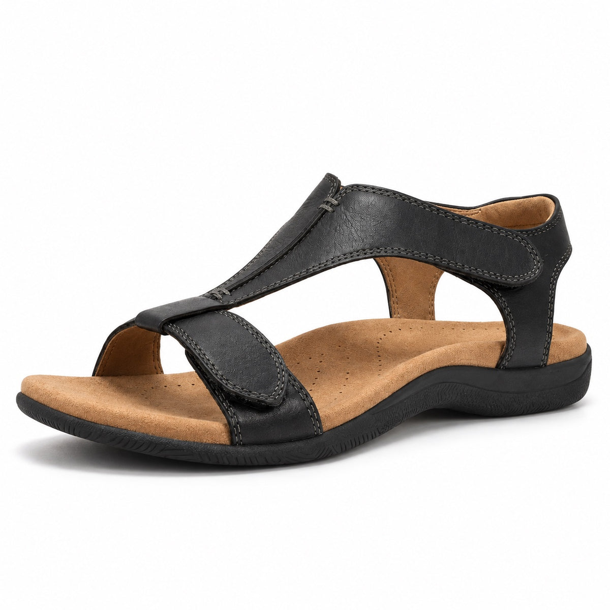 Potter – Unisex Wide Toe Box Sandals in Black