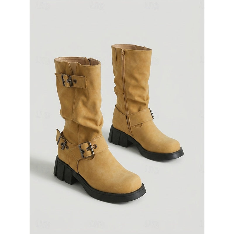 Wright – Unisex Wide Calf Boots with a Stretch Shaft