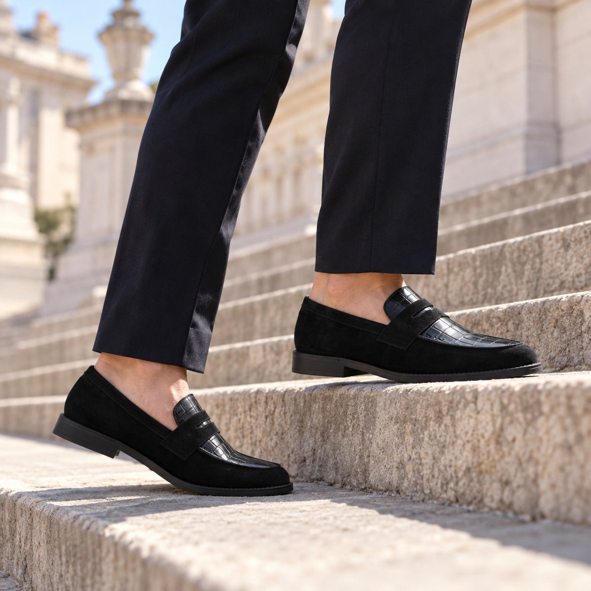Quinn – Unisex Orthopedic Loafers, worn on a walk