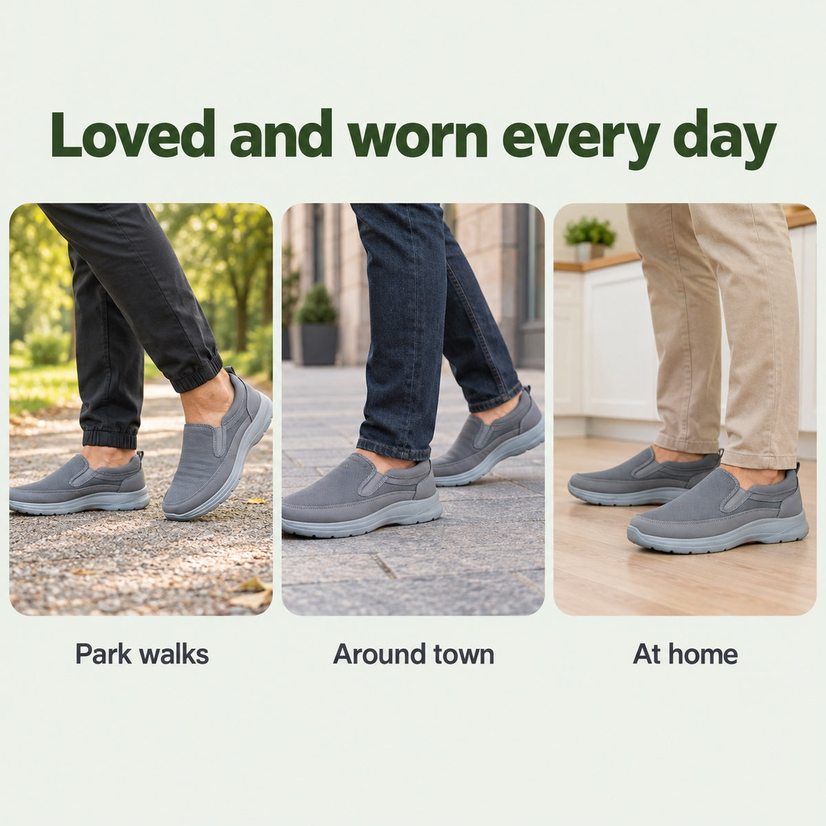 Randall – Men's Slip-On Sneakers, worn every day