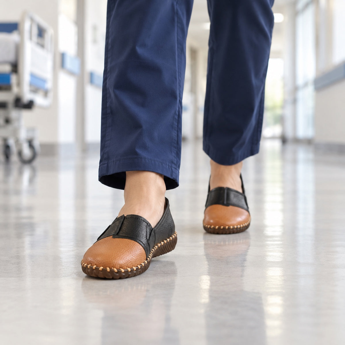 Robyn – Women's Nursing Loafers, worn on a walk