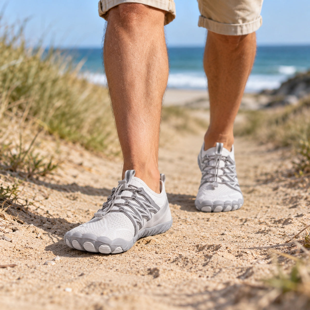 Romero – Unisex Barefoot Shoes, worn on a walk