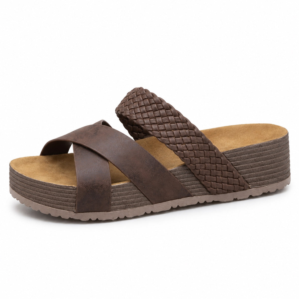 Rowan – Women's Wide Toe Box Sandals in Brown