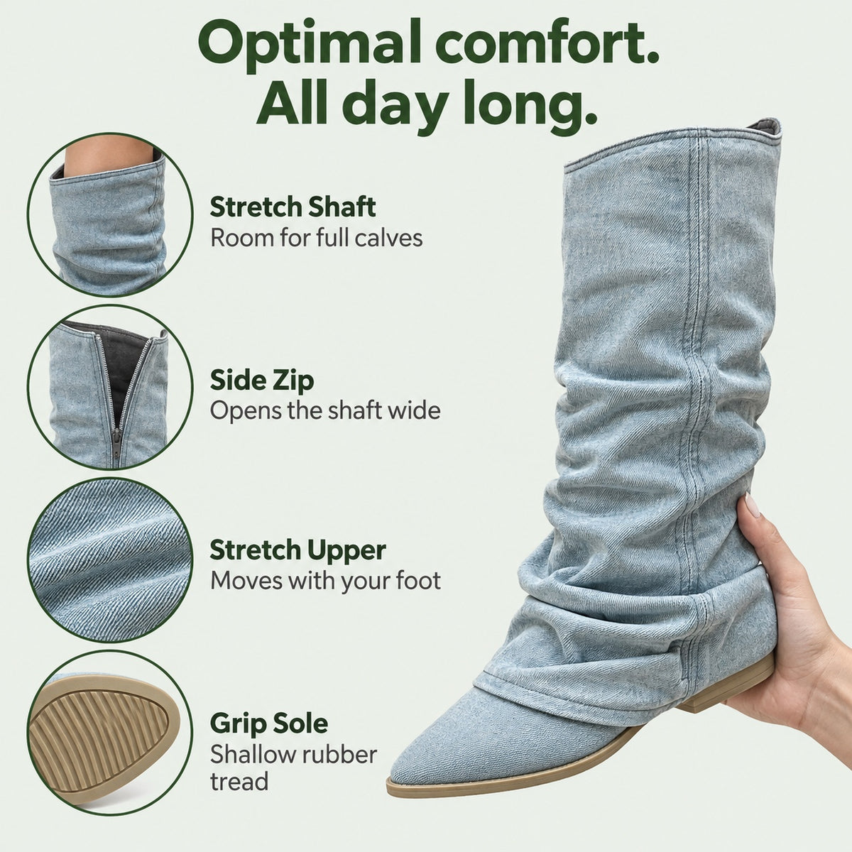 Ruby – Women's Wide Calf Boots, features