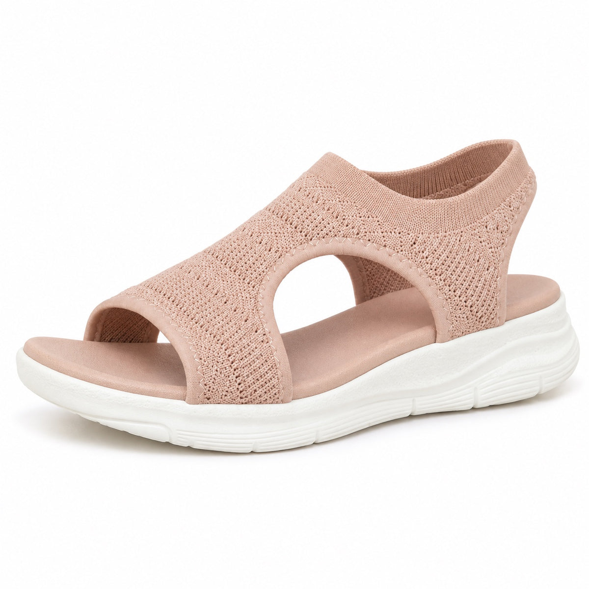Teagan – Women's Wide Toe Box Sandals in Dusty Pink