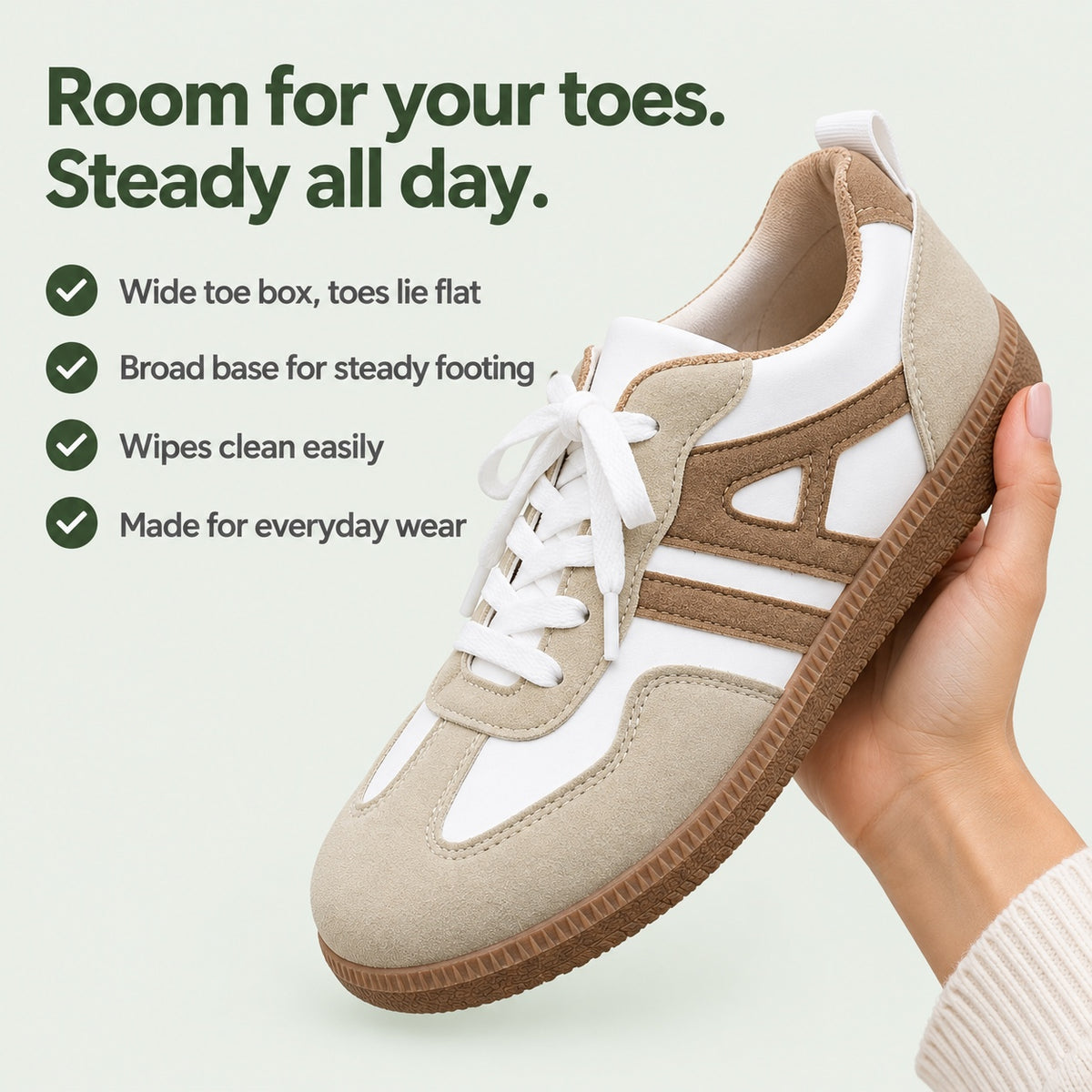 Traci – Women's Wide Toe Box Sneakers, key benefits