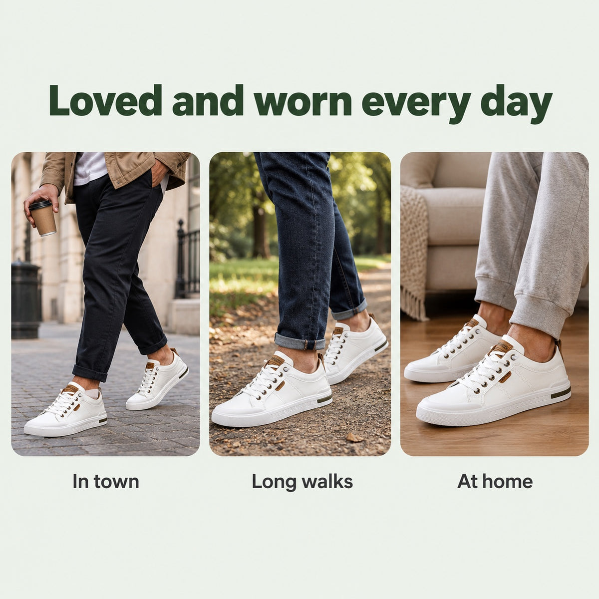Tyrone – Men's Walking Sneakers, worn every day