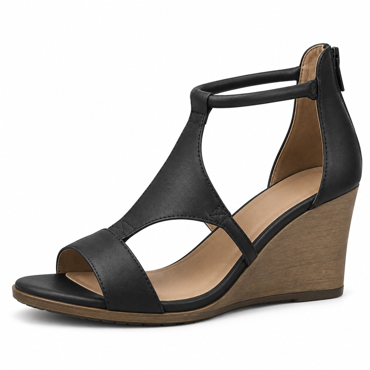 Valerie – Women's Wide Toe Box Sandals in Black