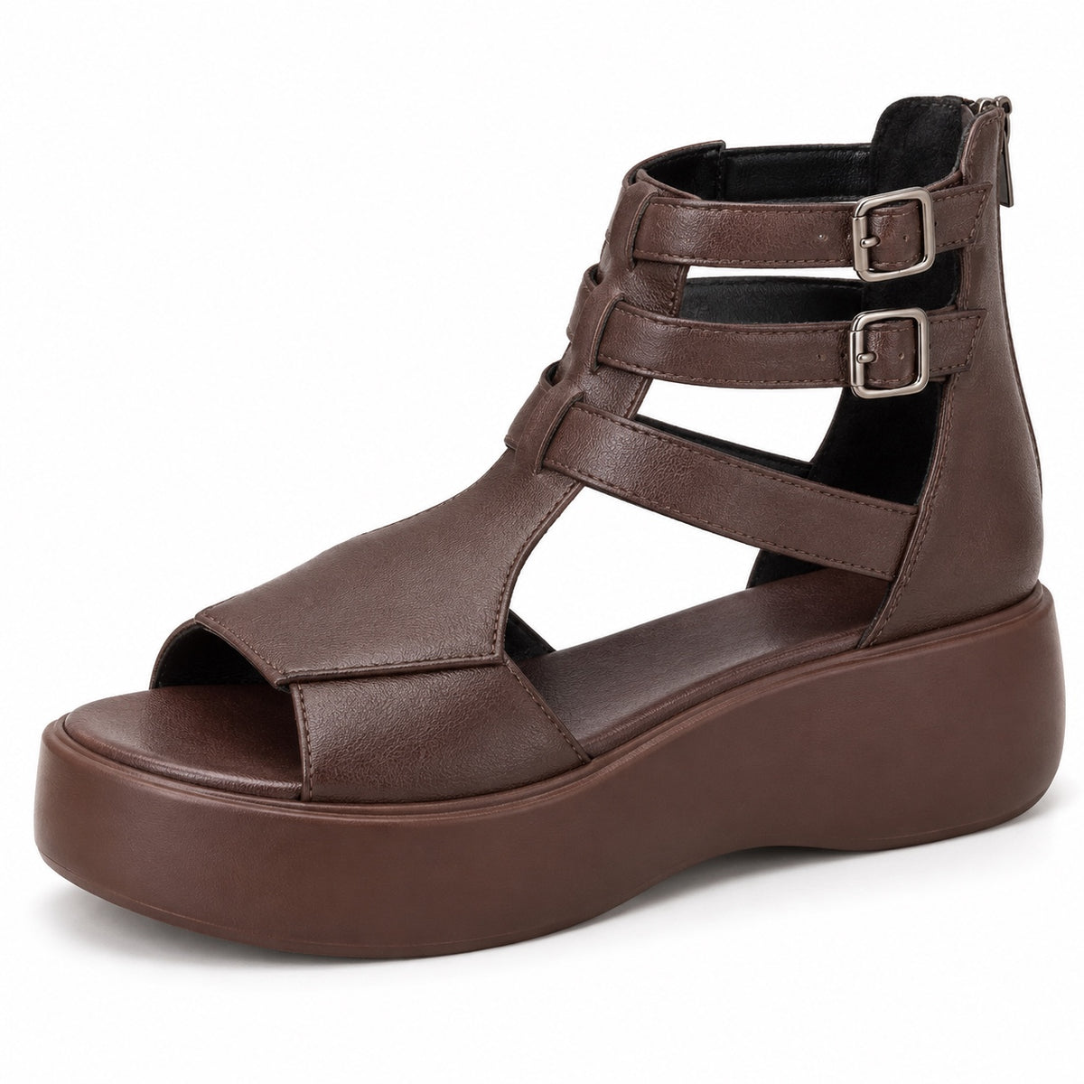 Vicki – Women's Wide Toe Box Sandals in Brown