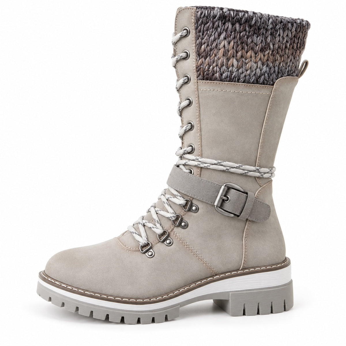 Virginia – Women's Wide Calf Boots in Gray