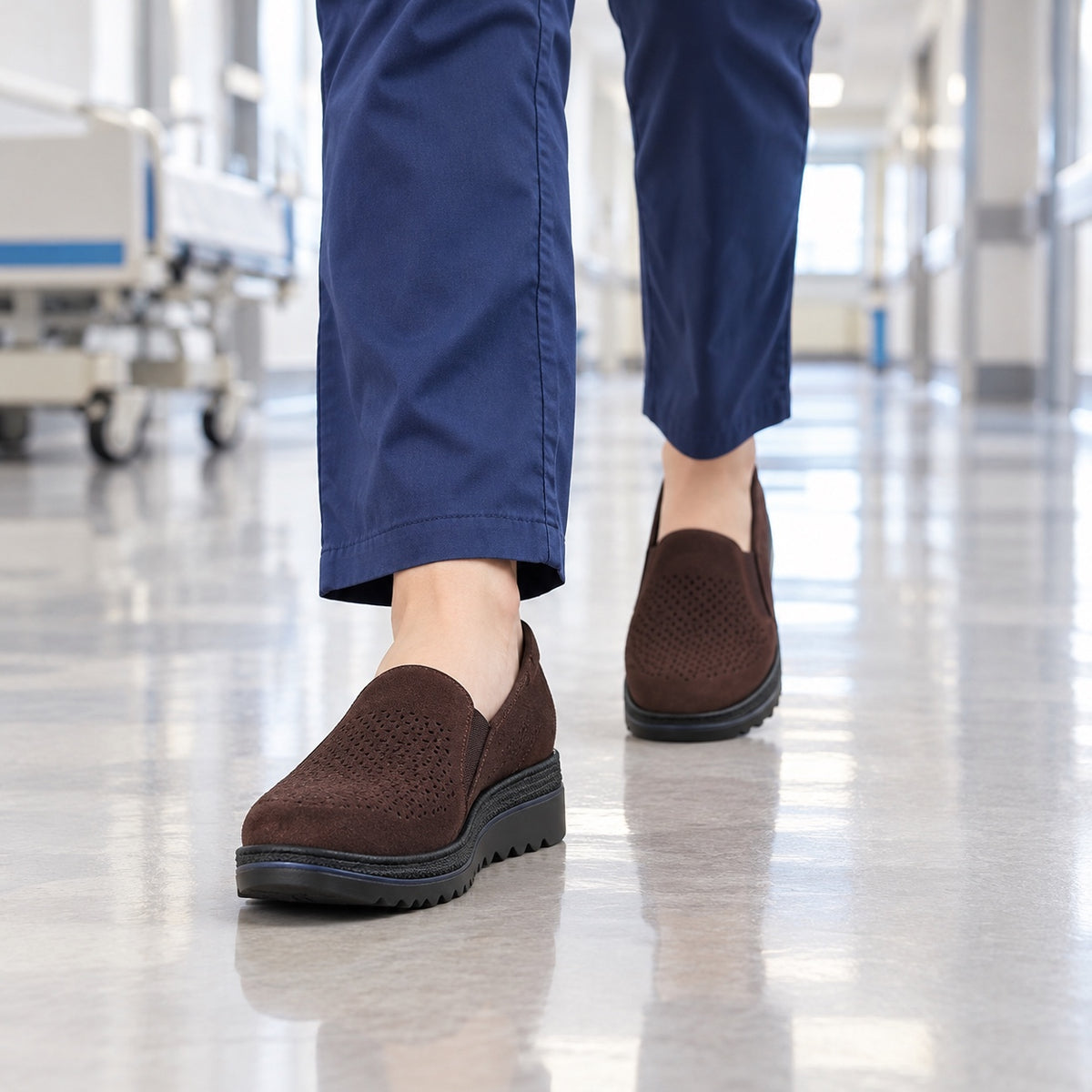 Wilma – Women's Nursing Loafers, worn on a walk