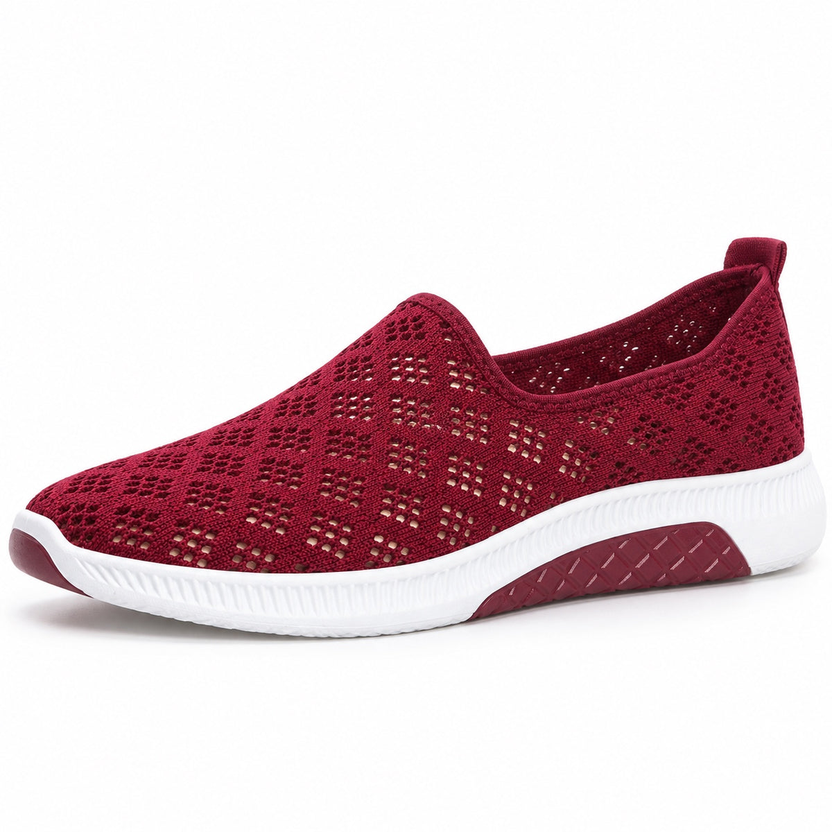 Wood – Unisex Wide Toe Box Sneakers in Red