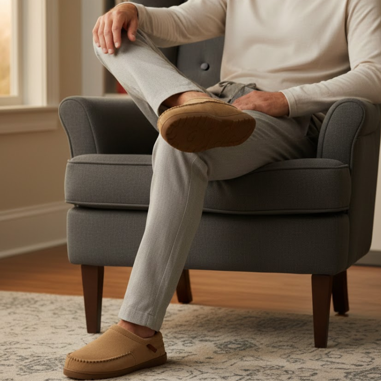 Clayton – Men's Comfort Slippers for Tired Feet