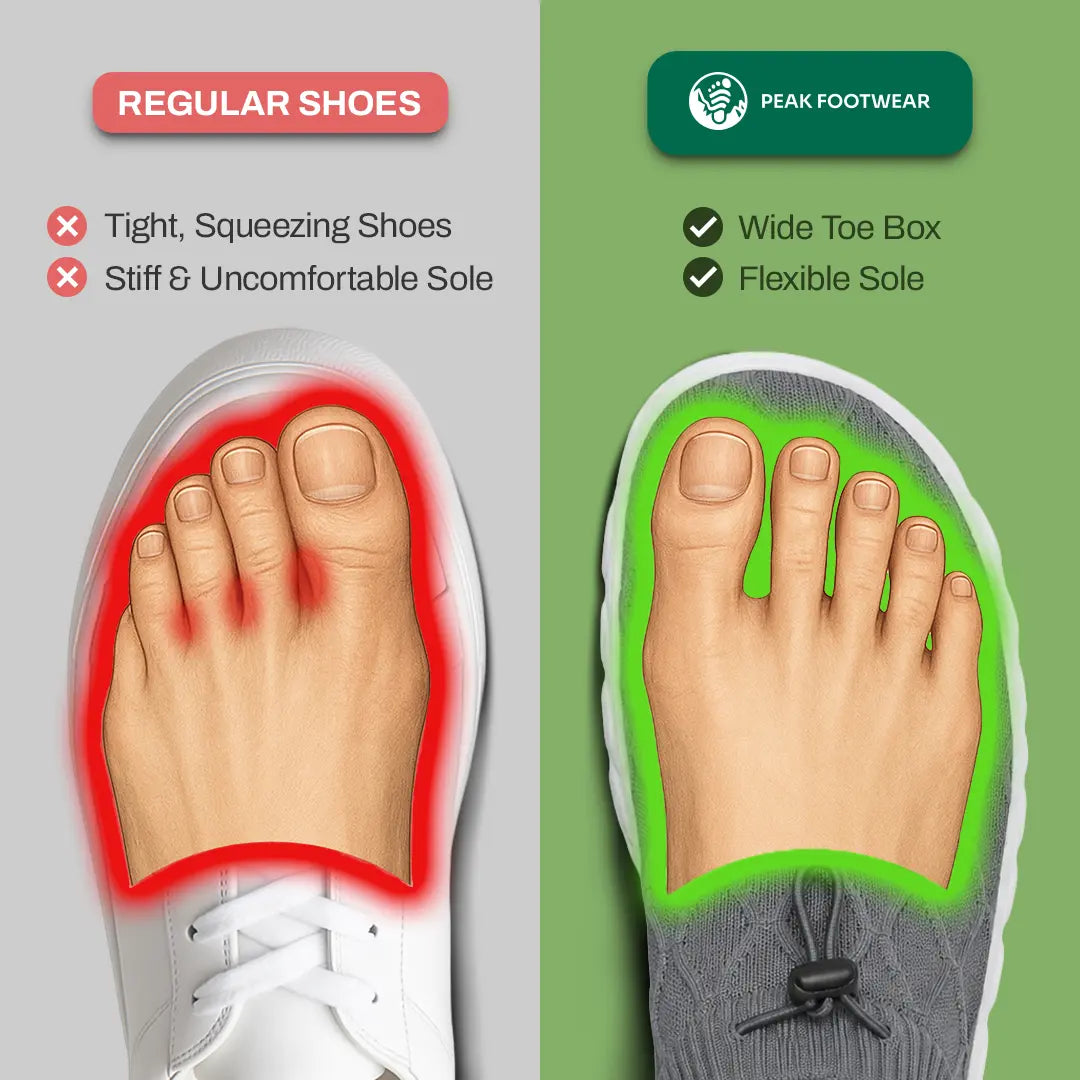 Cloud Step - Wide Toe Box Shoe for Pain-Free Walking