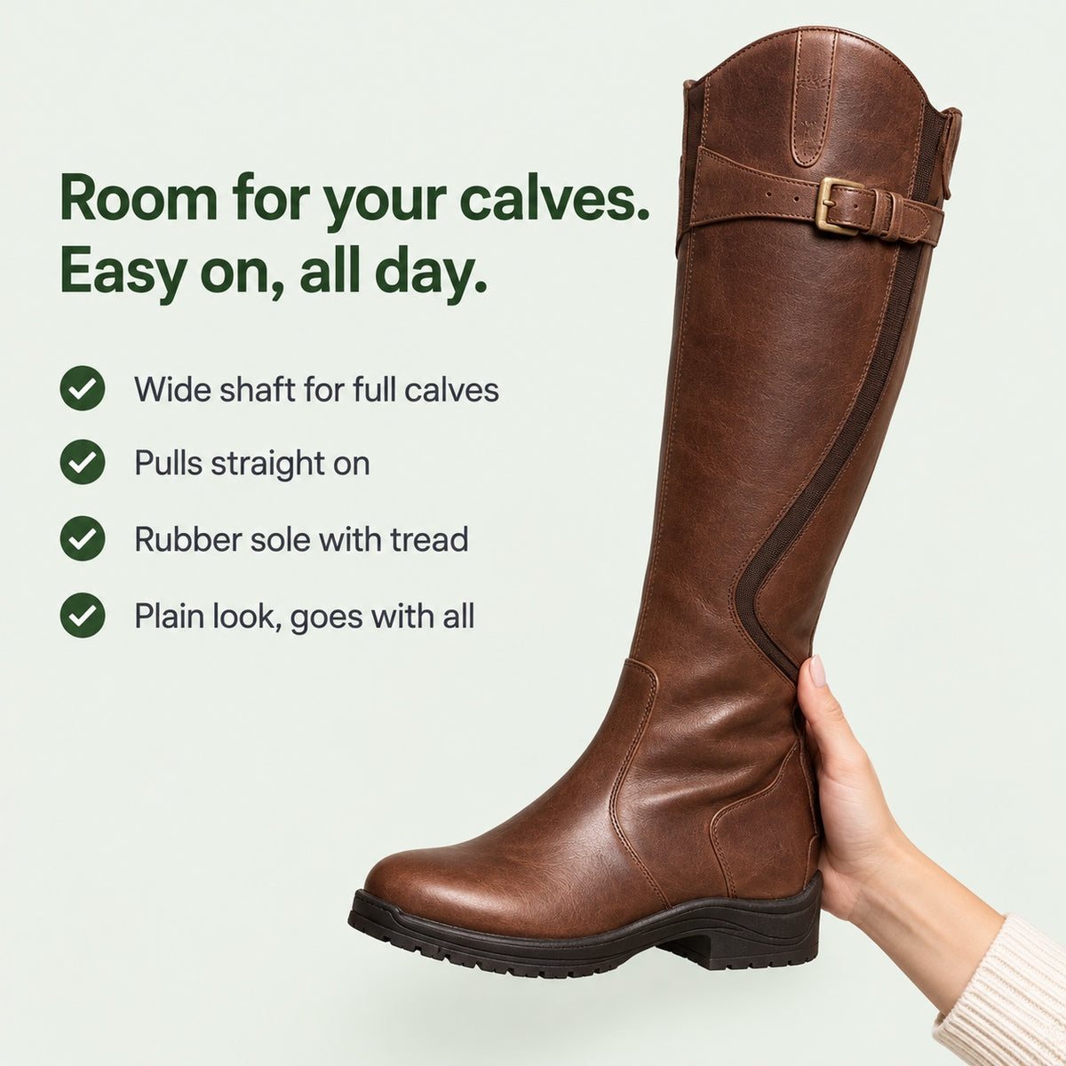 Abbott – Unisex Wide Calf Boots, key benefits