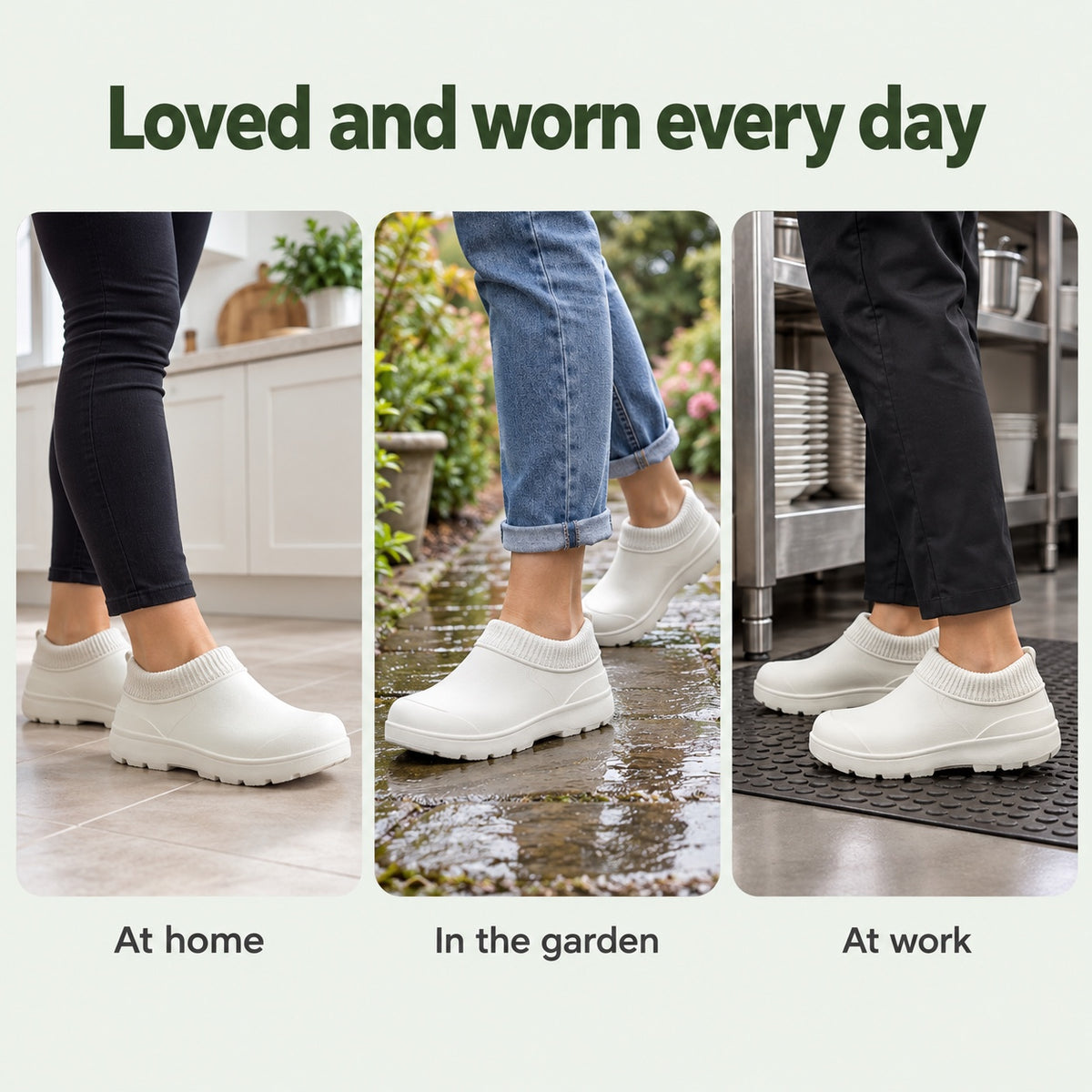 Ballard – Unisex Non-Slip Clogs, worn every day