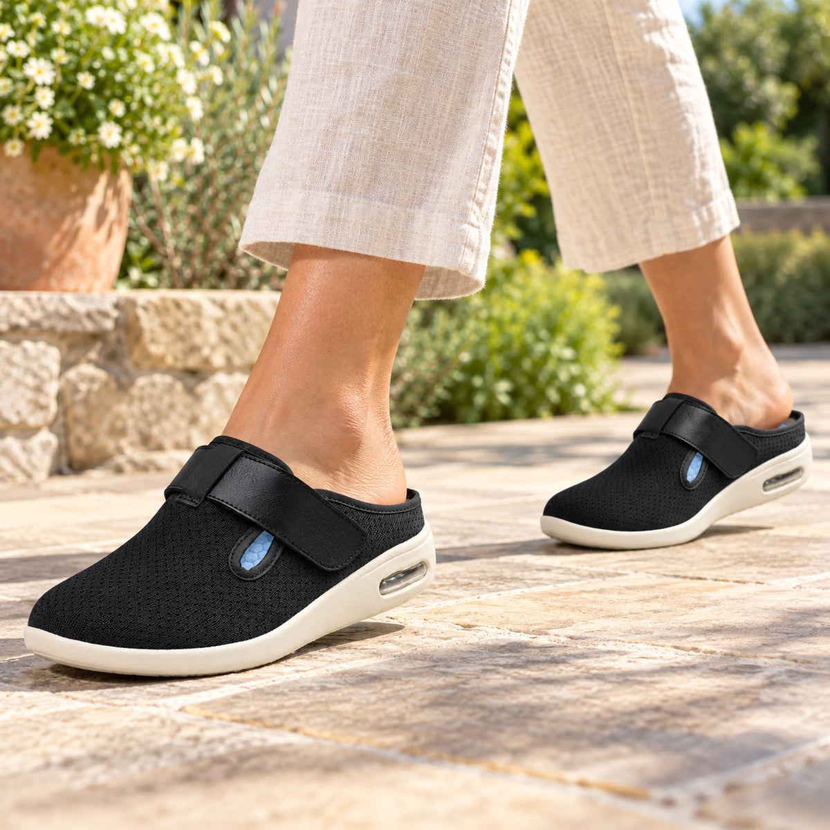 Becky – Women's Wide Toe Box Shoes, worn on a walk