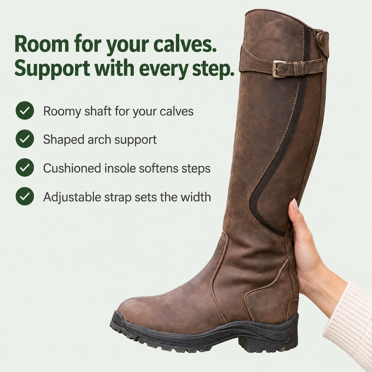 Belinda – Women's Wide Calf Boots, key benefits