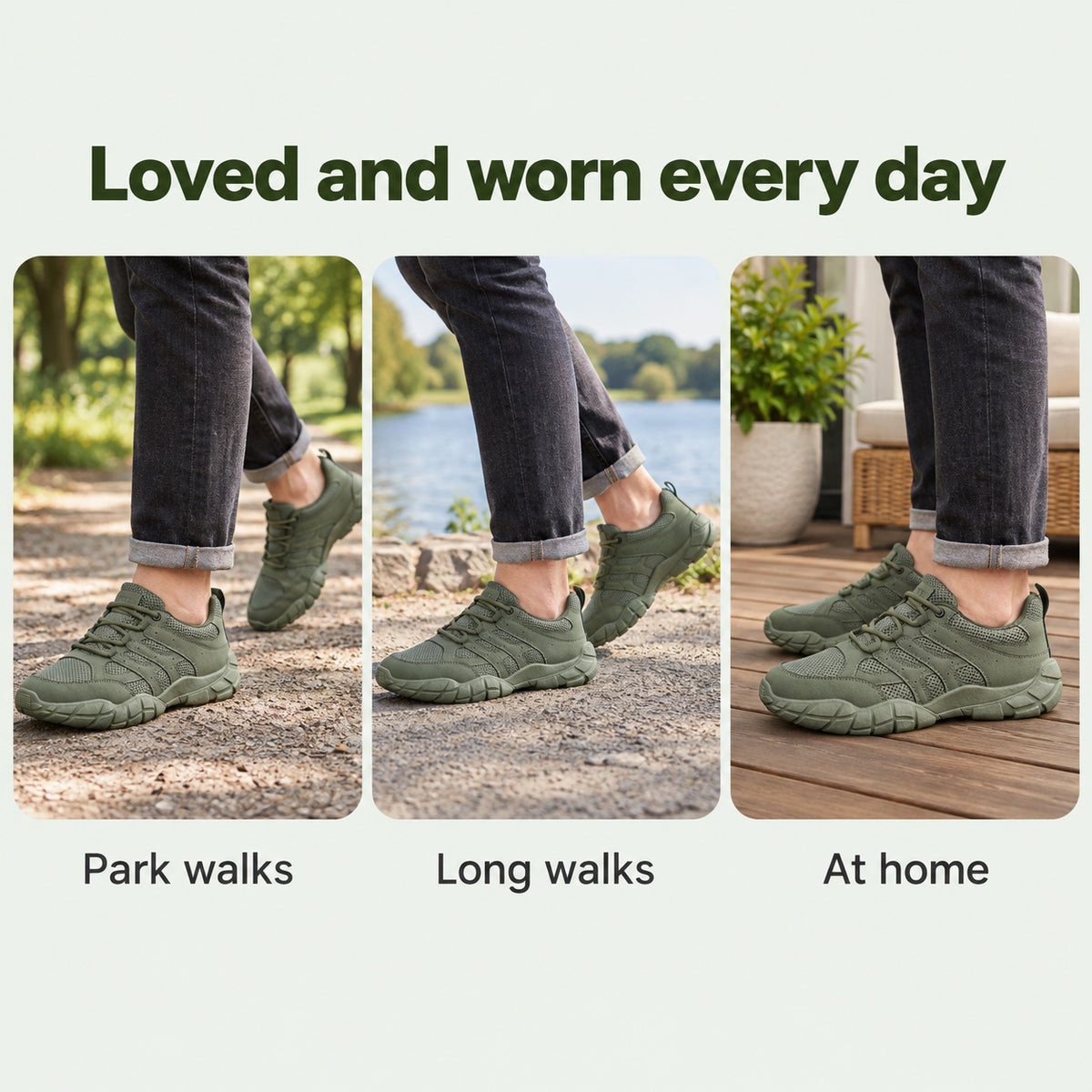 Brent – Men's Walking Sneakers, worn every day