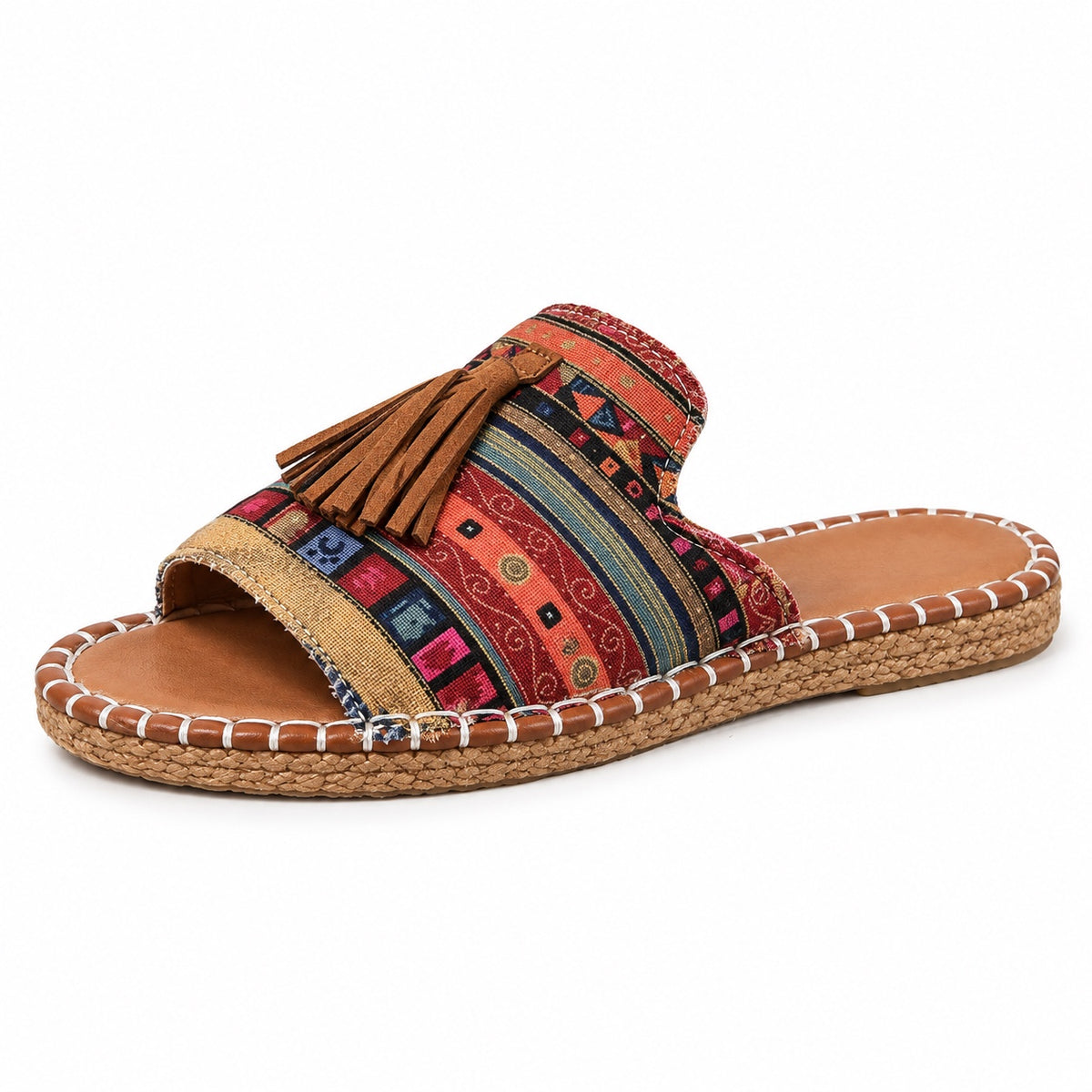 Chambers – Unisex Wide Toe Box Sandals in Aztec Red