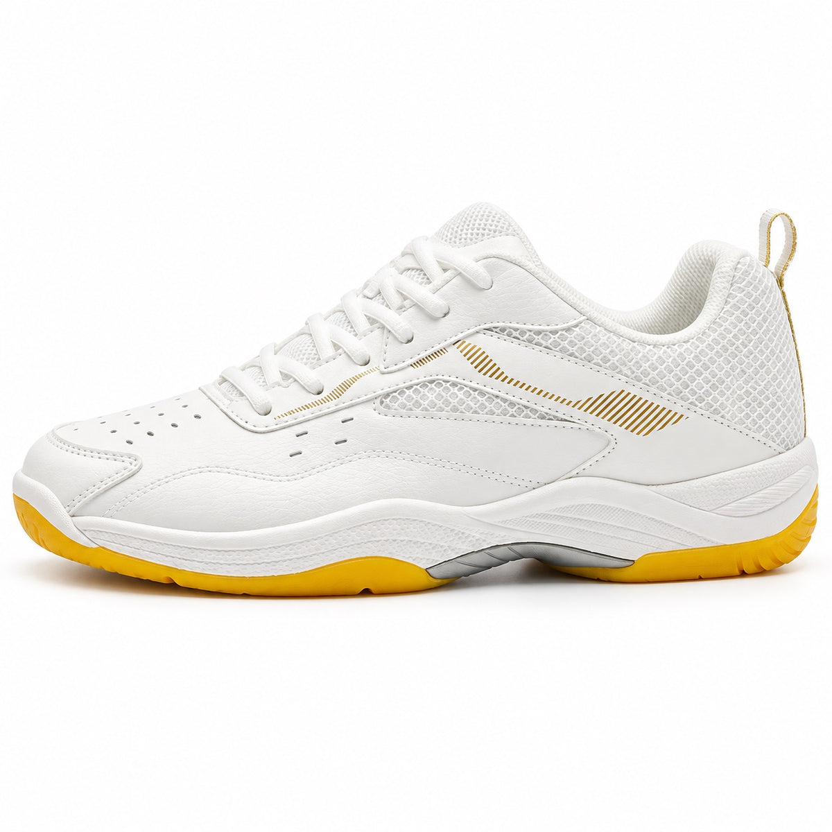 Cohen – Women's Wide Toe Box Shoes in White-Yellow