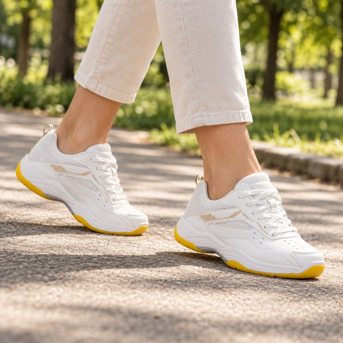 Cohen – Women's Wide Toe Box Shoes, worn on a walk