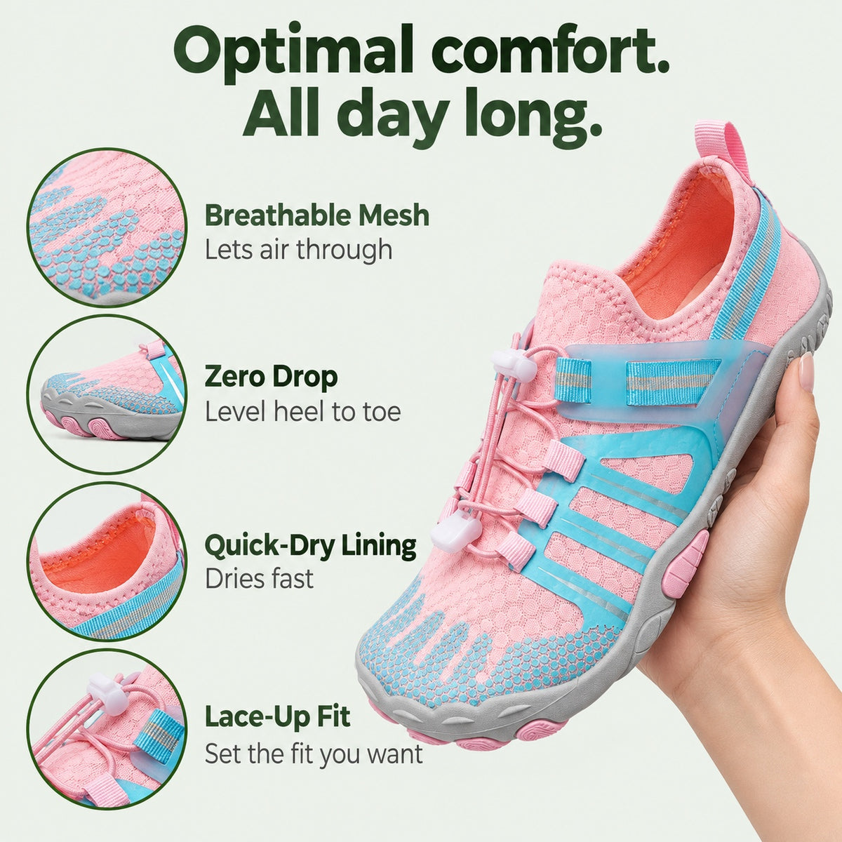Constance – Women's Barefoot Shoes, features