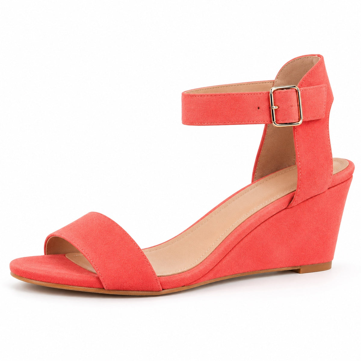 Cora – Women's Wide Toe Box Sandals in Light Red