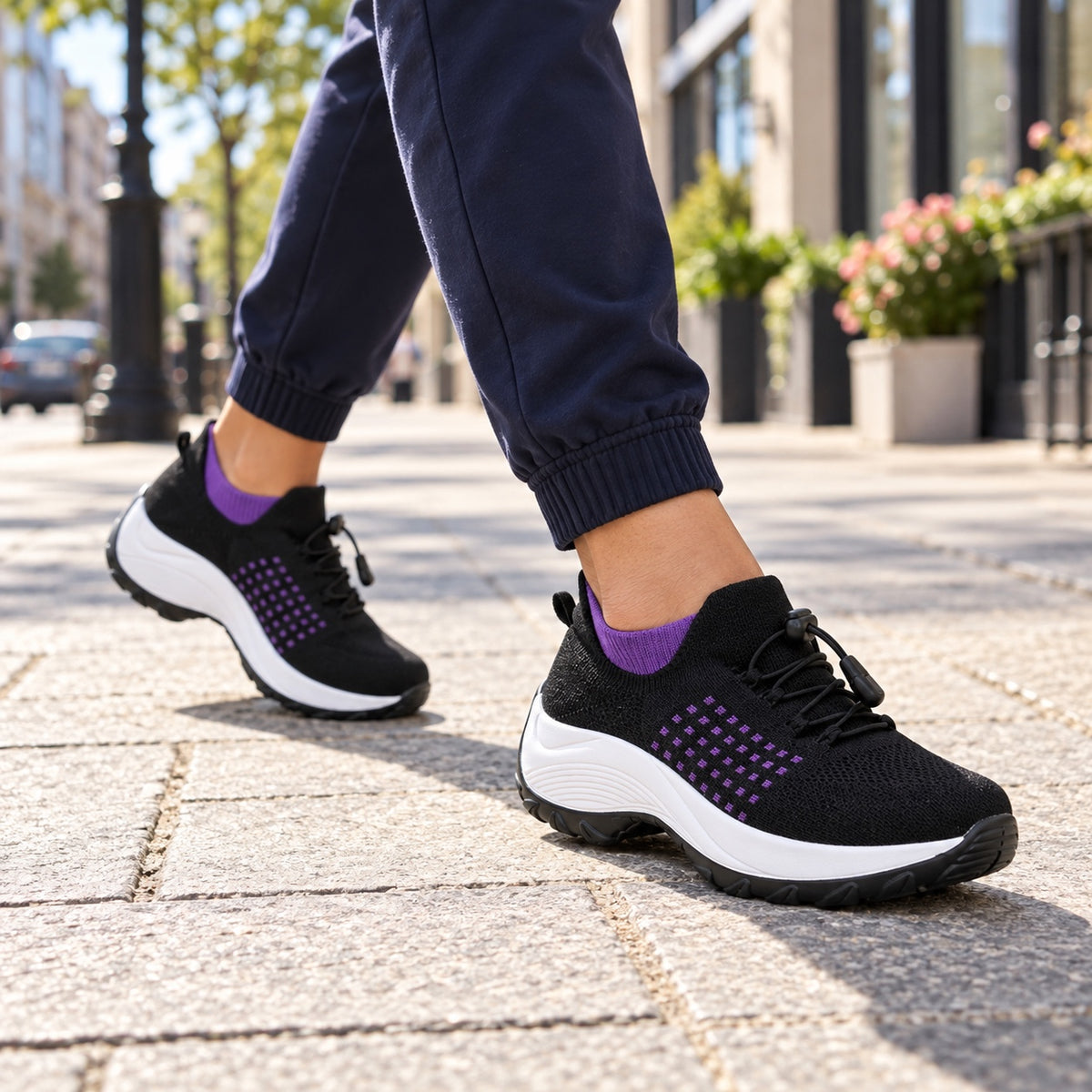 Dawn – Women's Orthopedic Shoes, worn on a walk