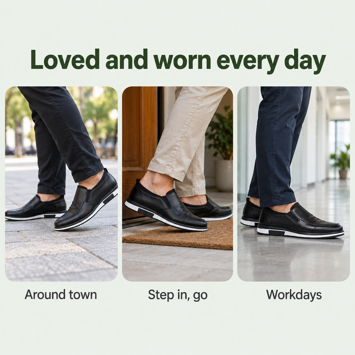 Delaney – Unisex Slip-On Shoes, worn every day