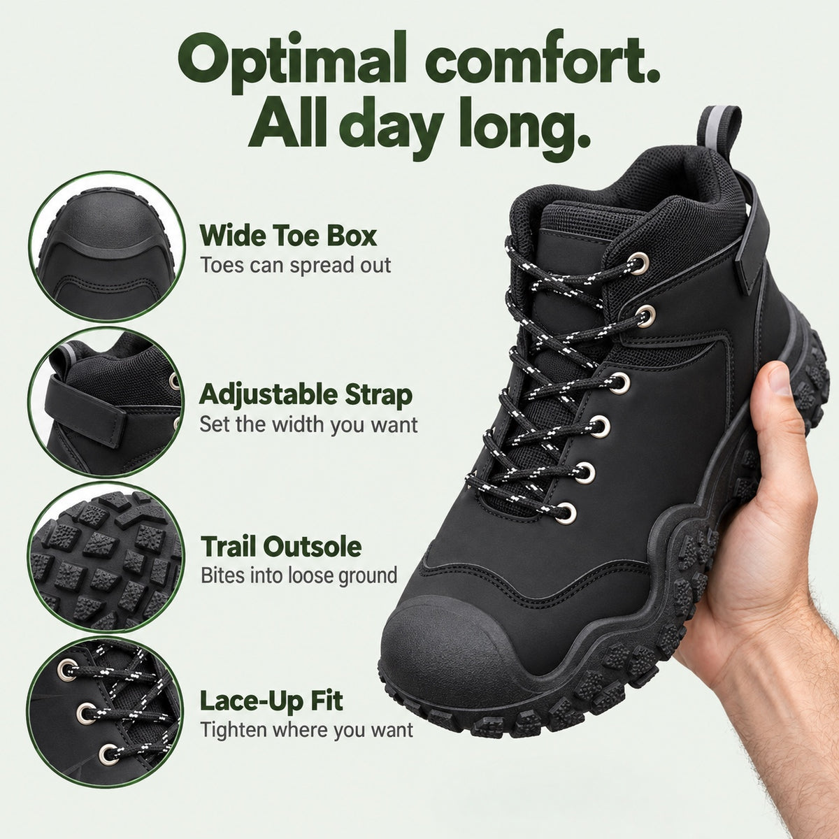 Derek – Men's Wide Calf Boots, features