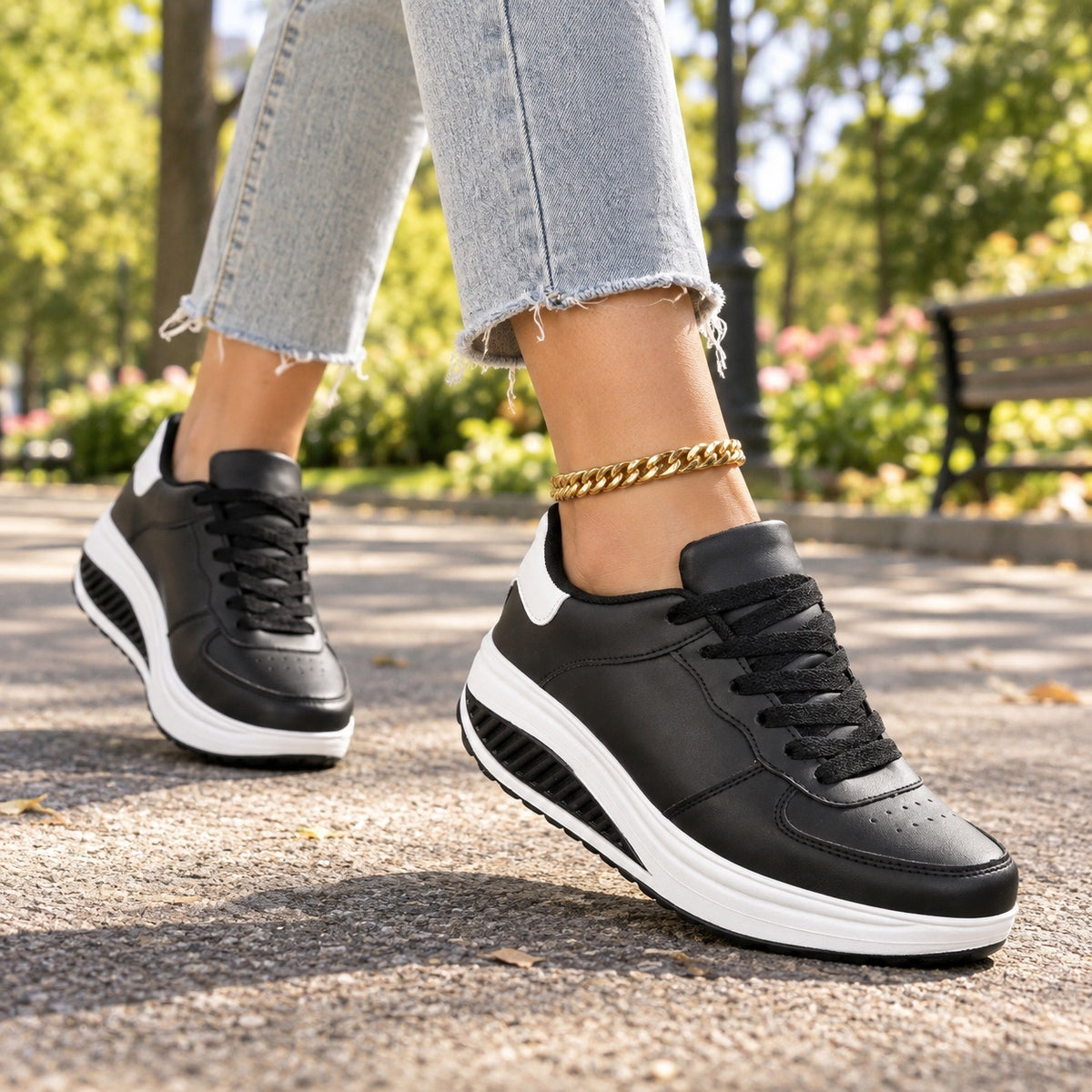 Diaz – Women's Orthopedic Shoes, worn on a walk