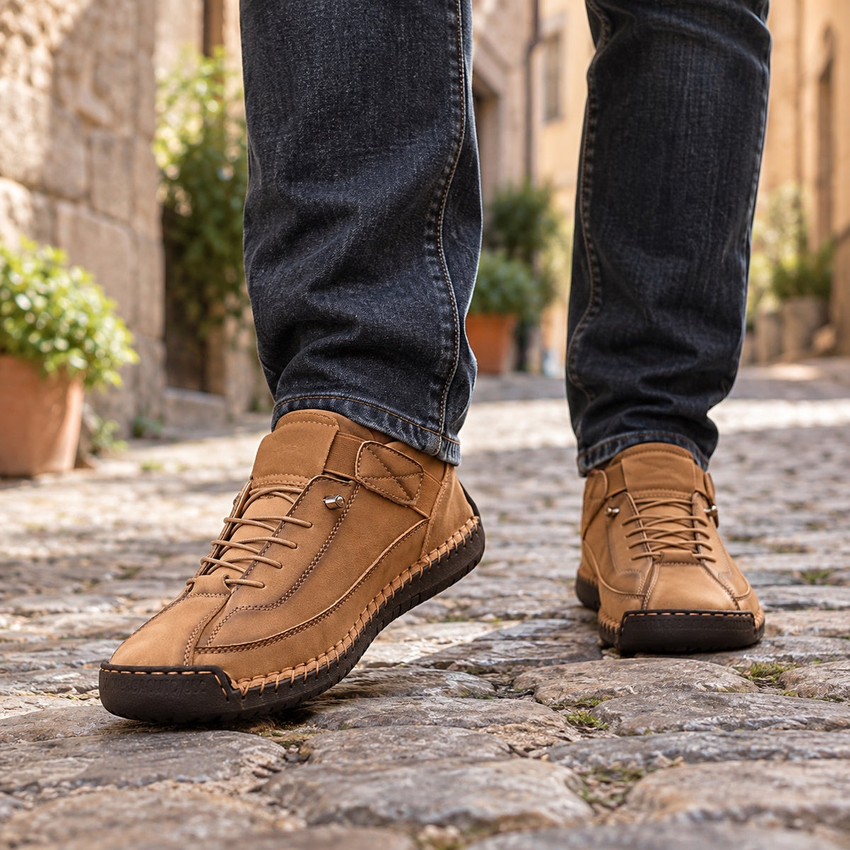 Earl – Men's Comfort Boots, worn on a walk