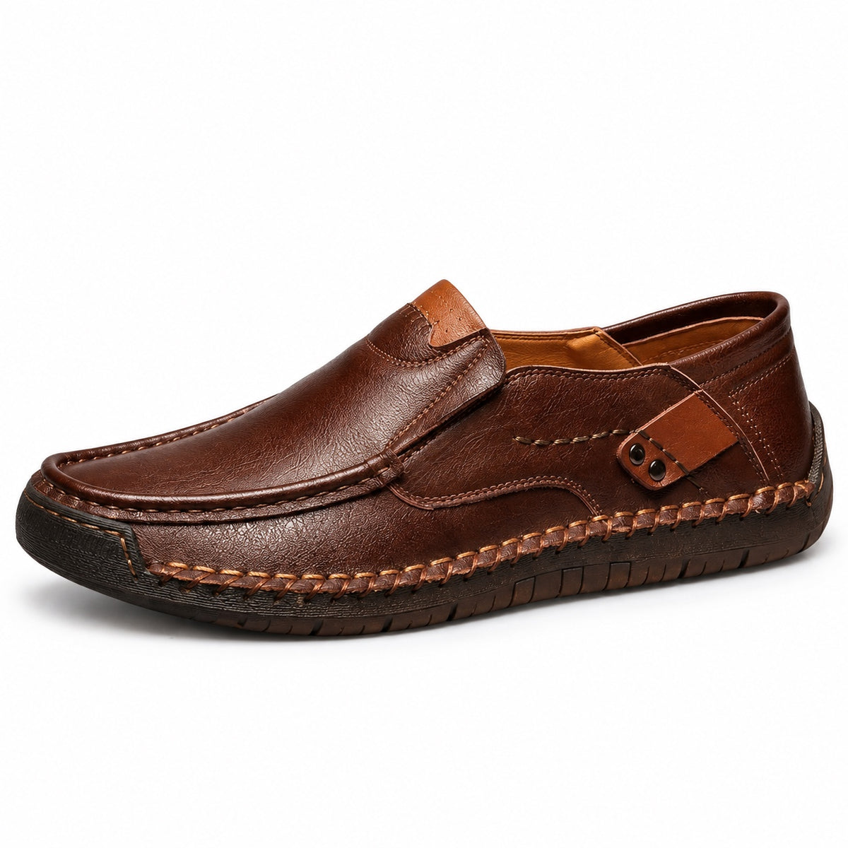 Edwards – Unisex Slip-On Loafers in Dark Brown