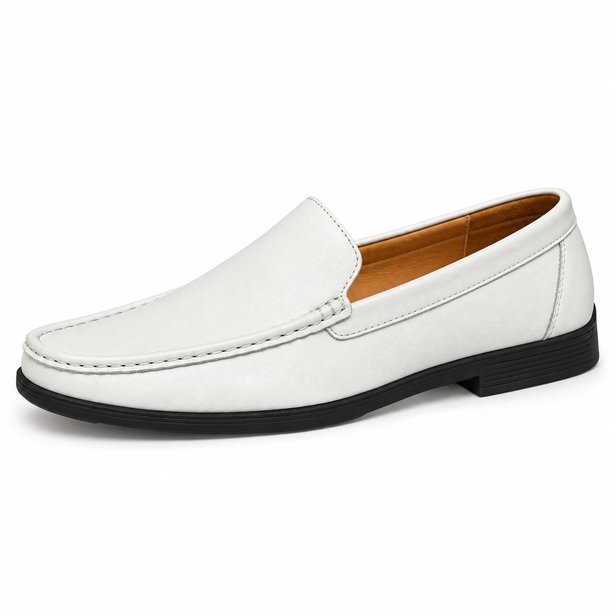 Erik – Men's Slip-On Loafers in Classic White