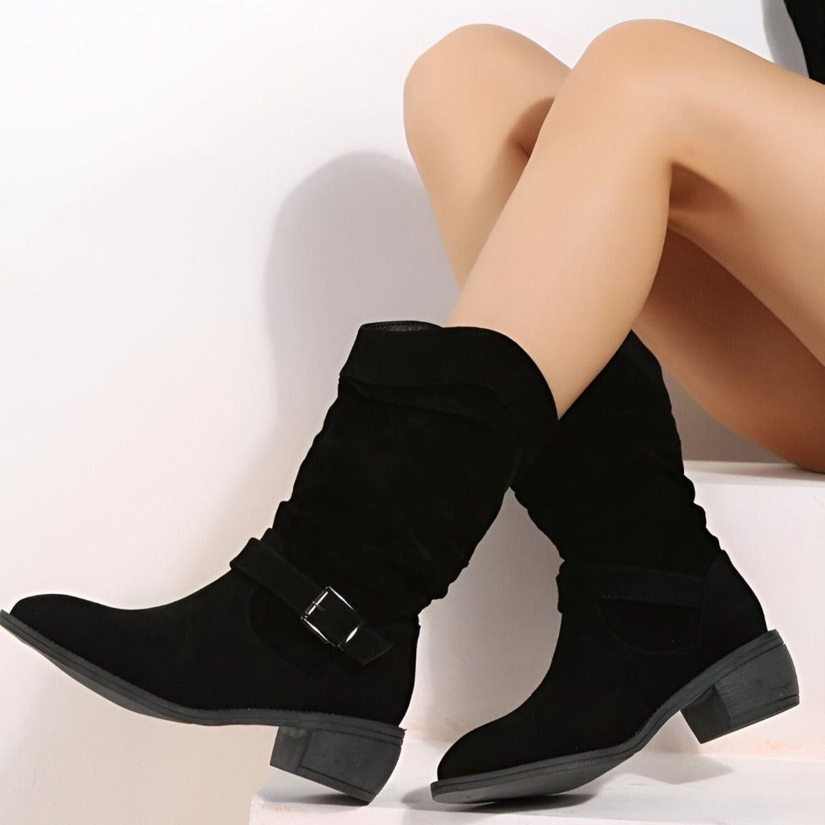 Eunice – Women's Wide Calf Boots with a Stretch Shaft