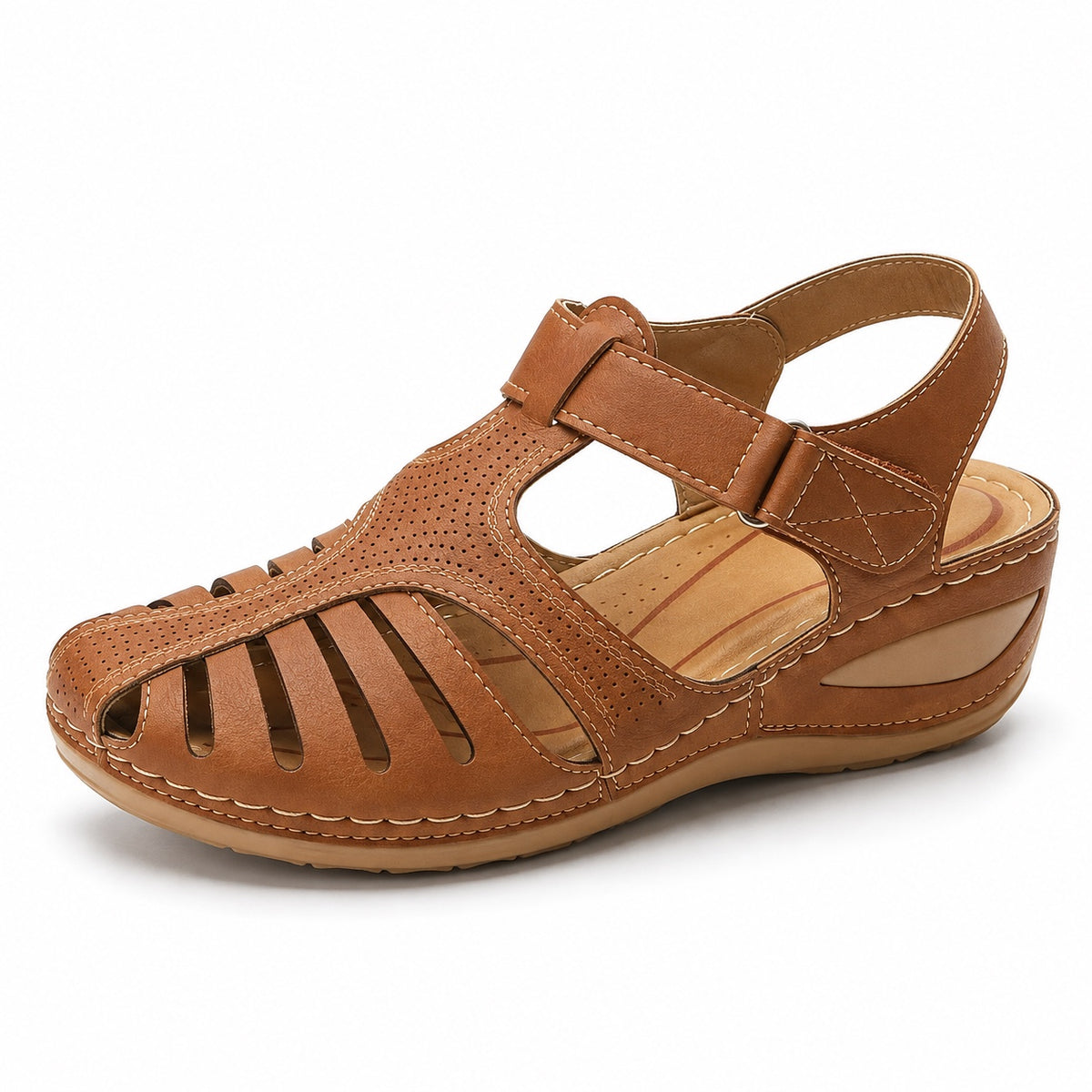 Faith – Women's Wide Toe Box Sandals in Brown