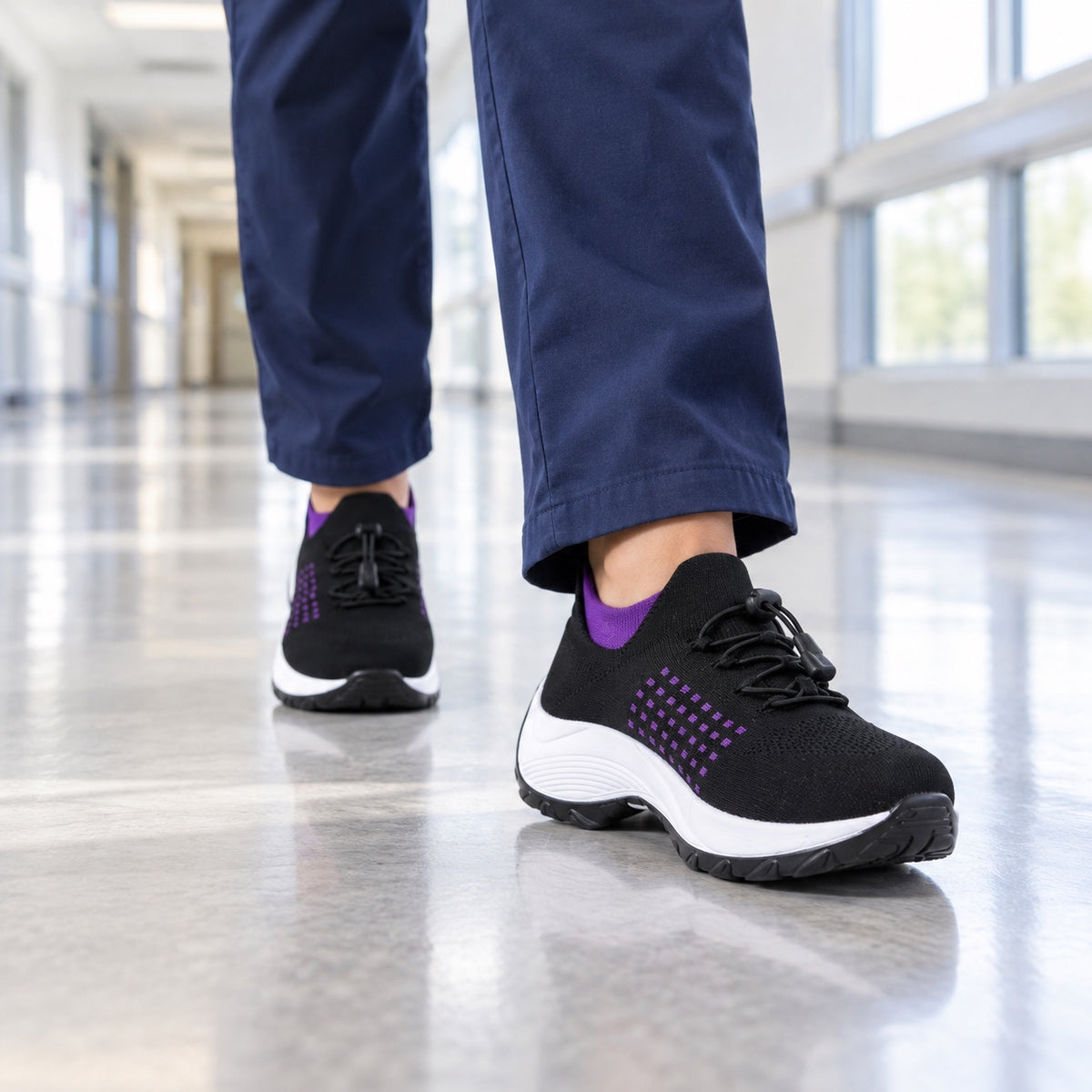 Fields – Women's Nursing Shoes, worn on a walk