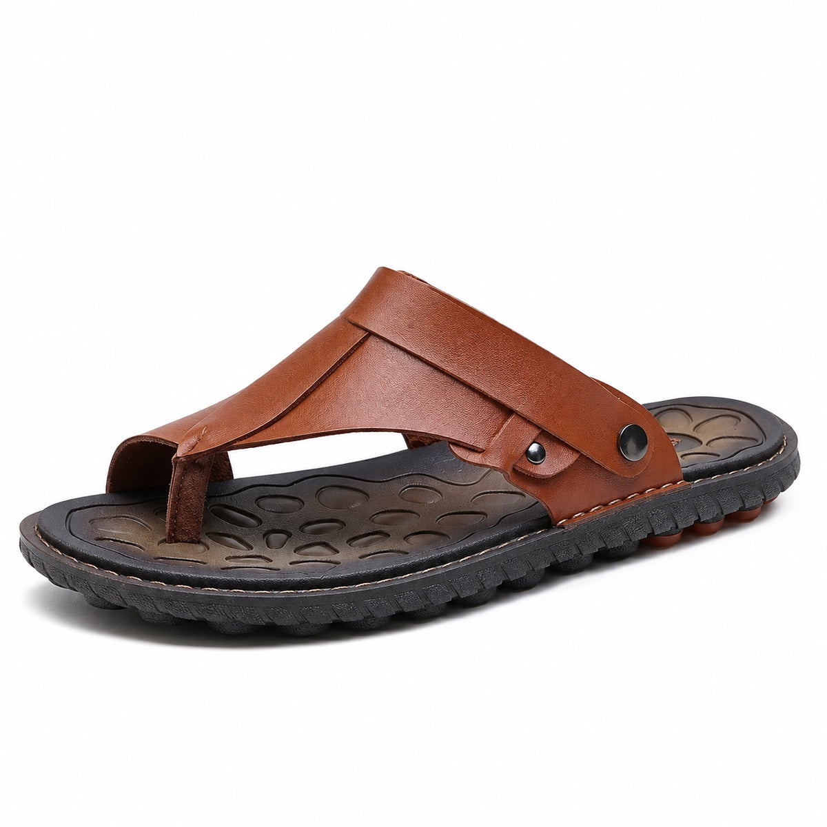 Finley – Unisex Wide Toe Box Sandals in Brown