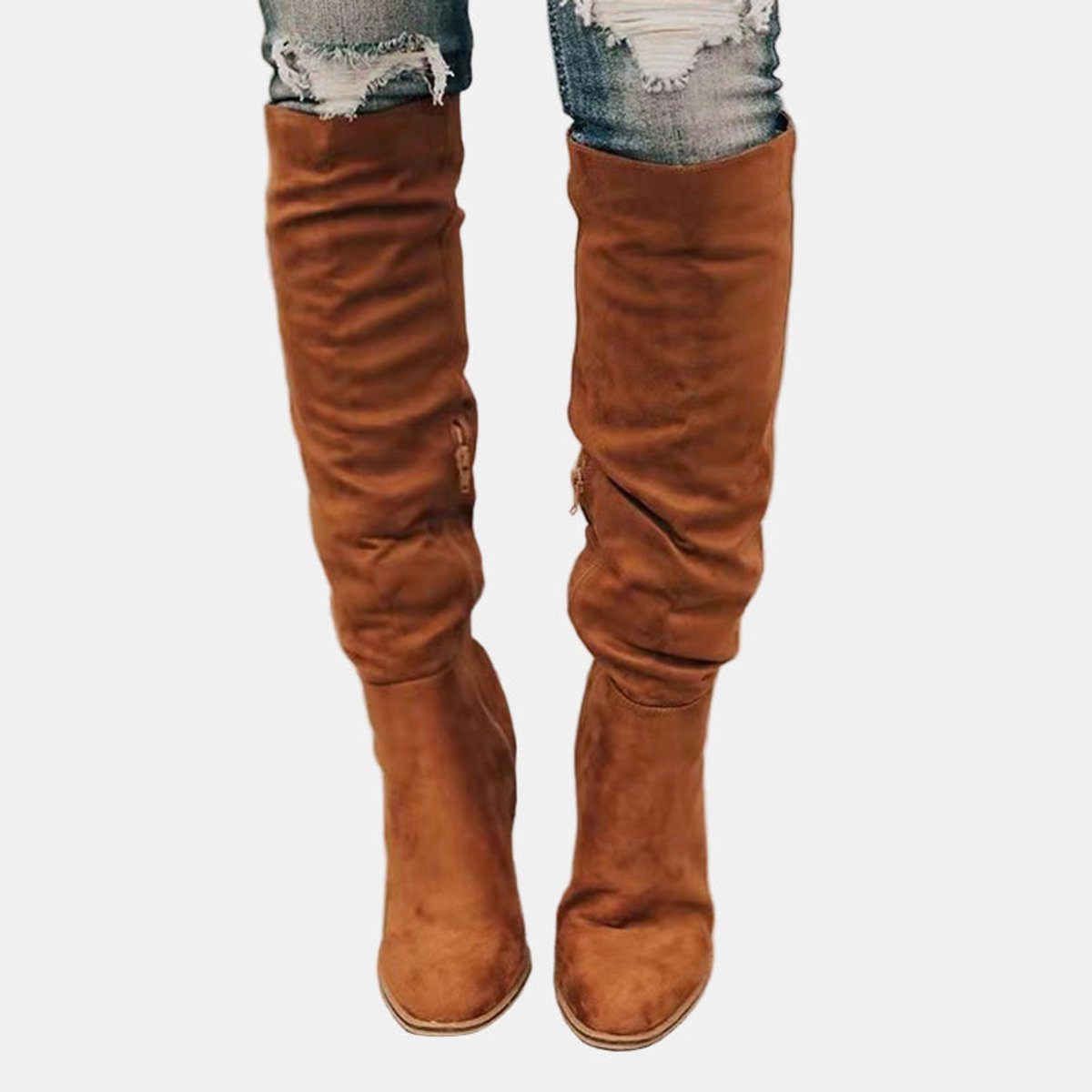 Meghan – Women's Wide Calf Boots with a Stretch Shaft