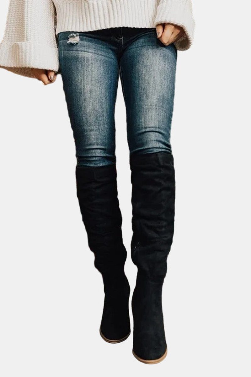 Meghan – Women's Wide Calf Boots with a Stretch Shaft