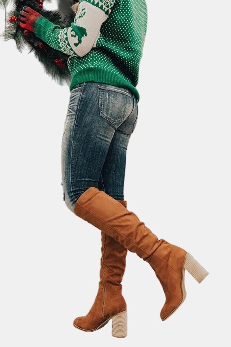 Meghan – Women's Wide Calf Boots with a Stretch Shaft