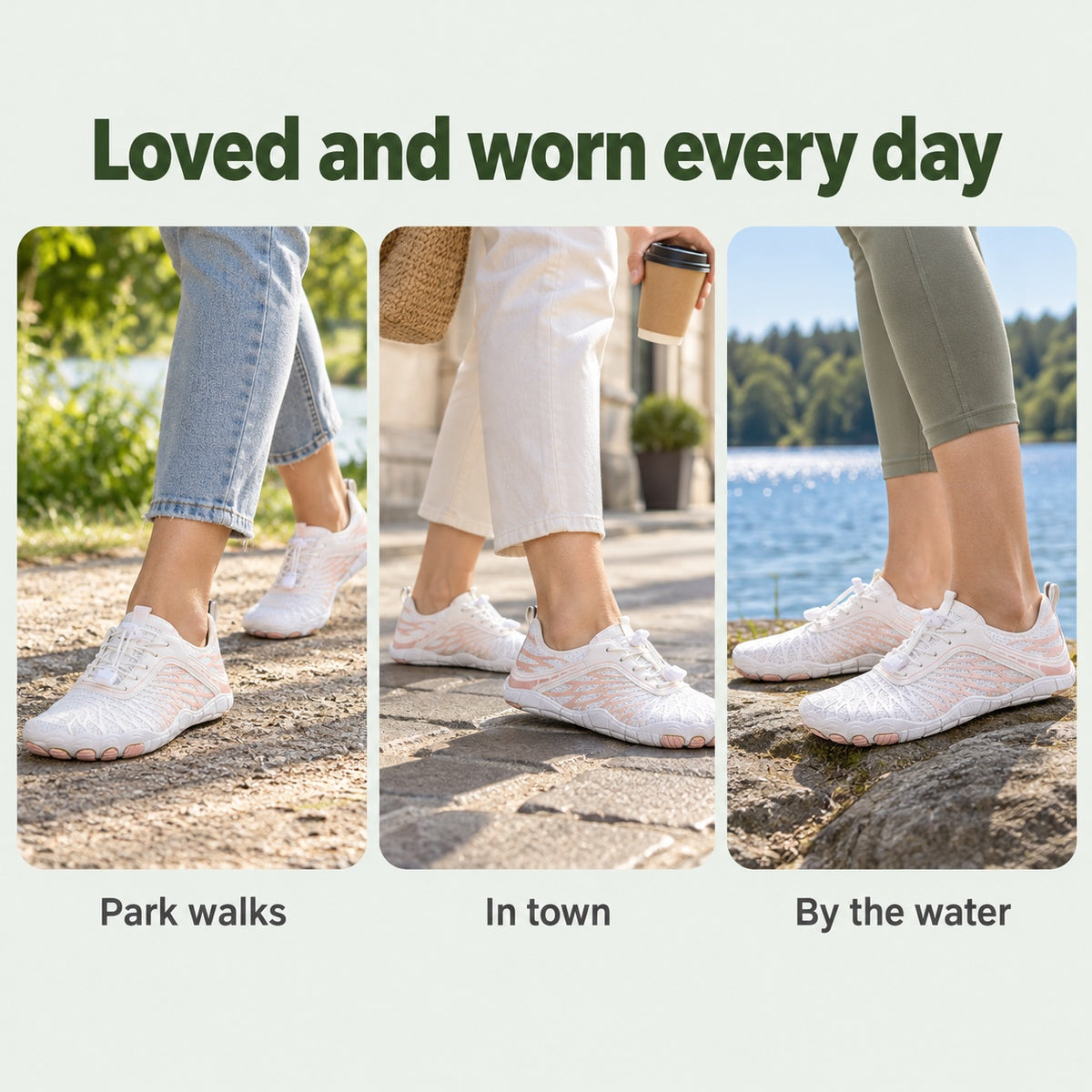Fleming – Unisex Barefoot Sneakers, worn every day