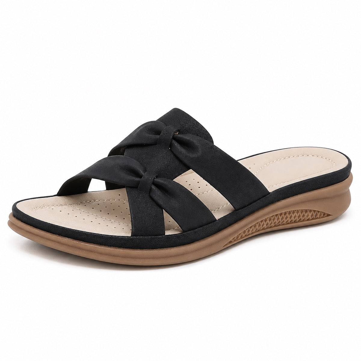 Frazier – Unisex Wide Toe Box Sandals in Black