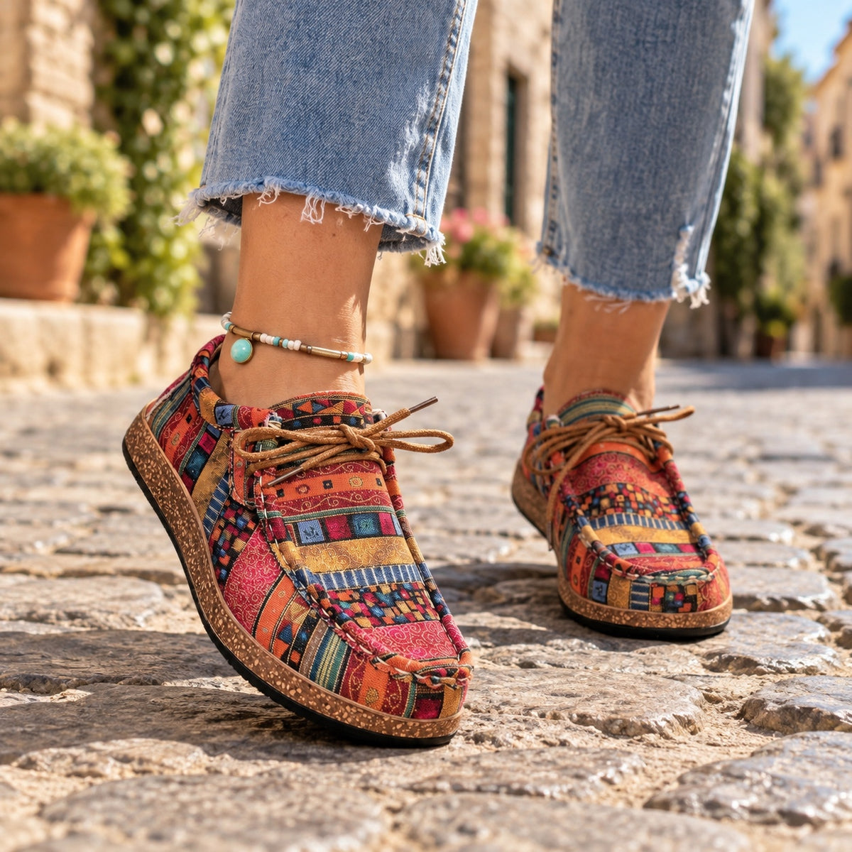 Garza – Women's Orthopedic Sneakers, worn on a walk