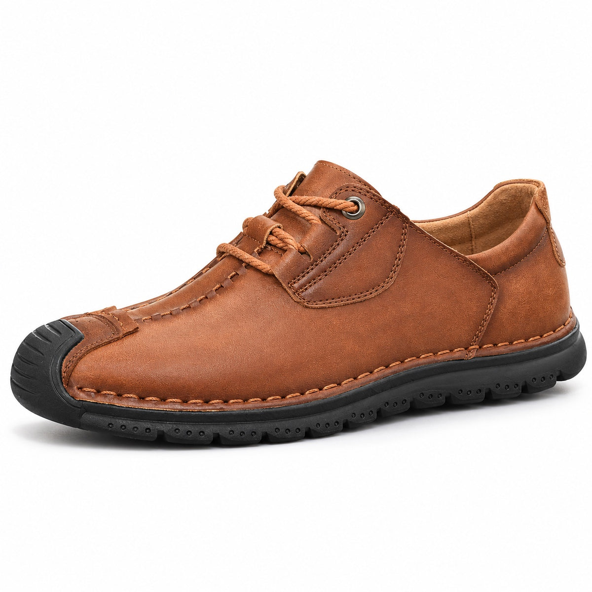 Gerard – Men's Wide Toe Box Lace-Up Shoes in Brown