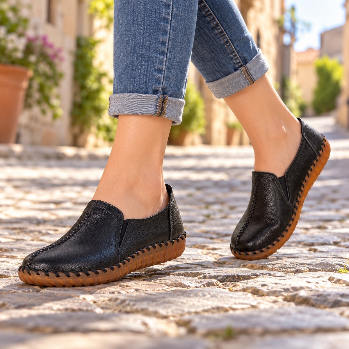 Goodman – Women's Wide Toe Box Shoes, worn on a walk