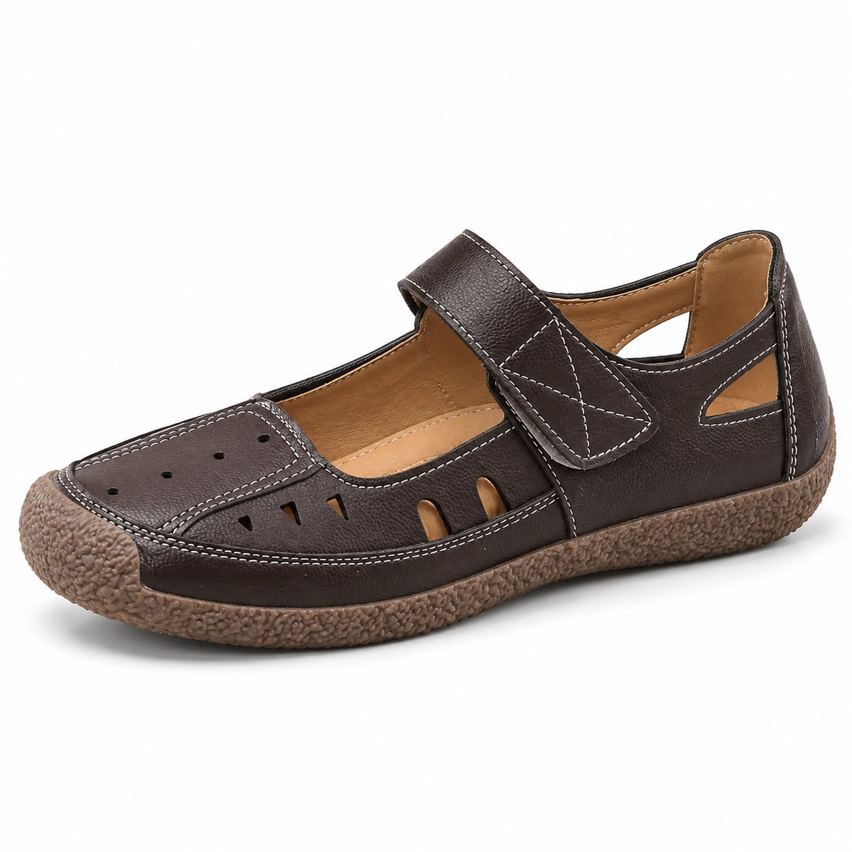 Gwen – Women's Wide Toe Box Sandals in Brown