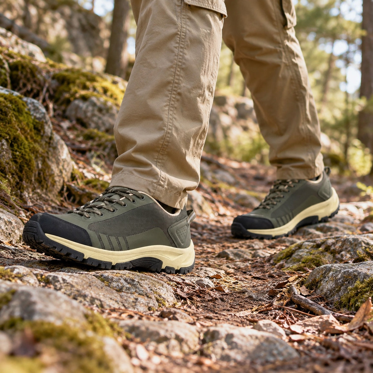 Halle – Unisex Non-Slip Shoes, worn on a walk